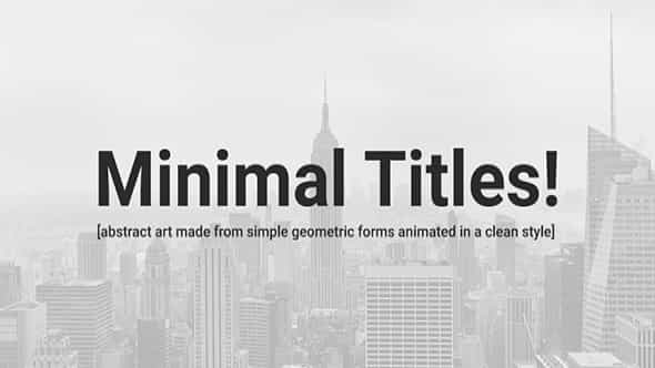 15 Clean and Minimal Titles! - VideoHive 19527019