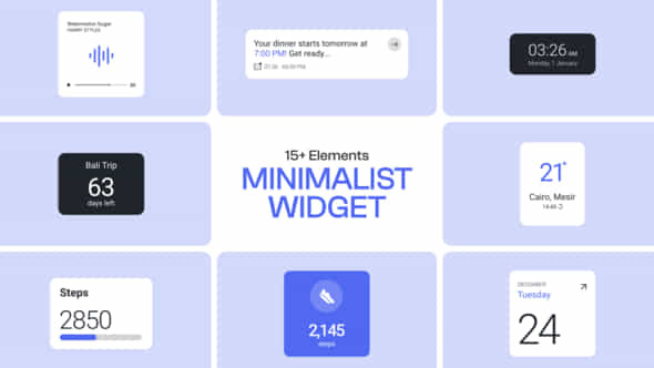 Ui Minimal Widget - VideoHive 58503140
