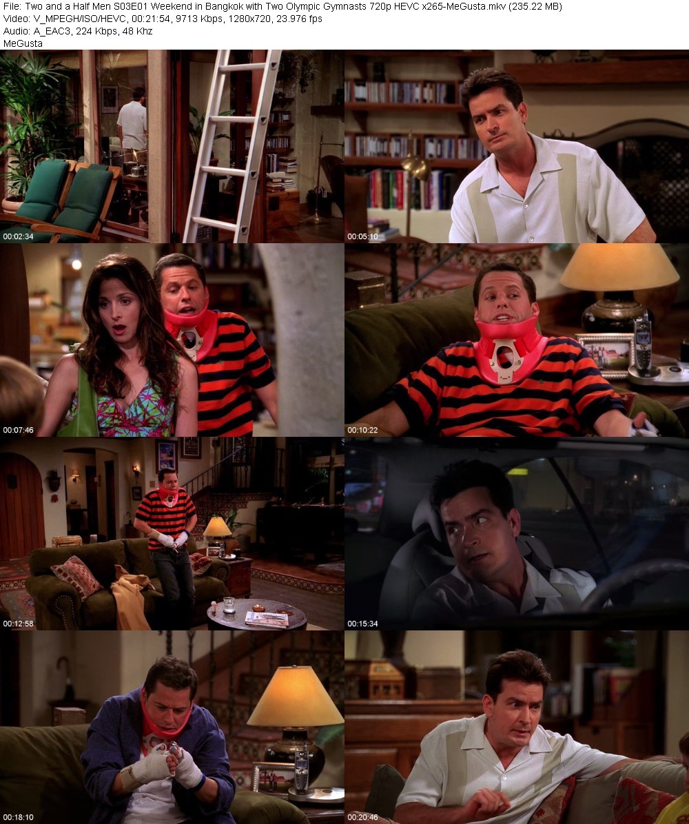 Two and a Half Men S03E01 Weekend in Bangkok with Two Olympic Gymnasts 720p HEVC x265-MeGusta