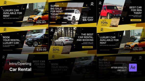 Introopening Video Car Rental After Effects Template - VideoHive 52997596