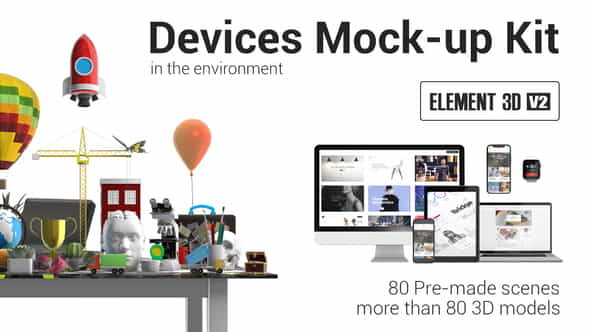 Devices Mock-up Kit in Environment - VideoHive 21988150