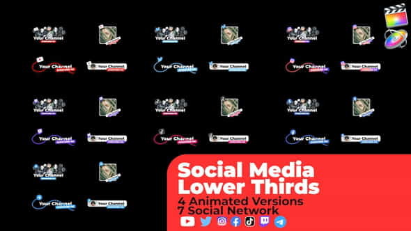 Social Media Lower Thirds v2 - VideoHive 33699873
