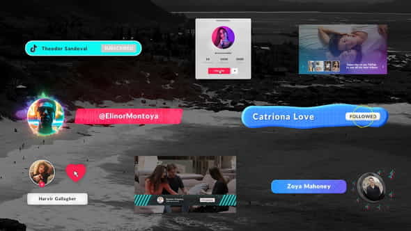 Tik Tok Subscribe Elements - VideoHive 28114891