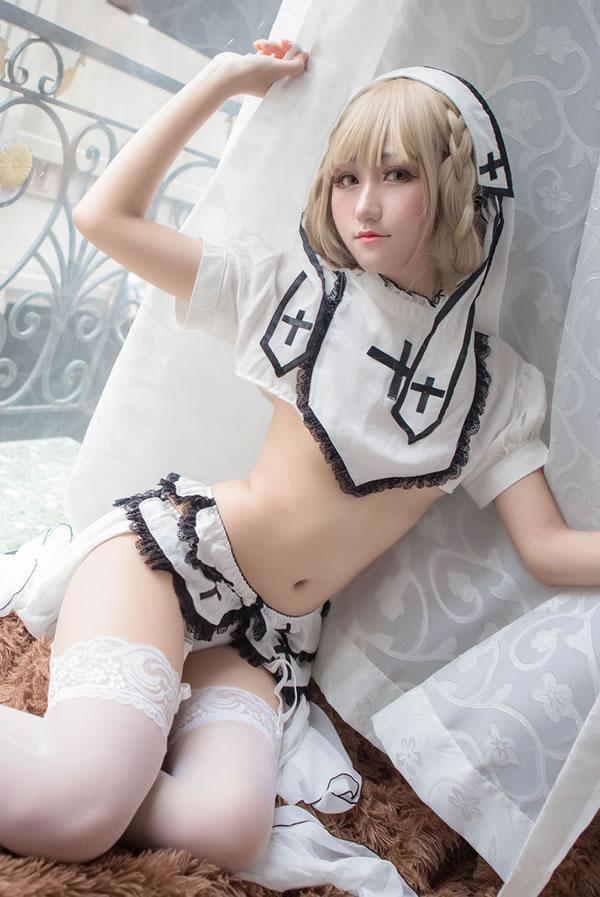 高质量coser @KuukoW - 白衣修女(7)