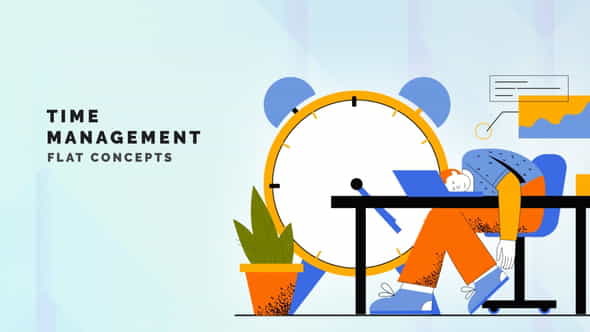 Time management - Flat Concept - VideoHive 33444927