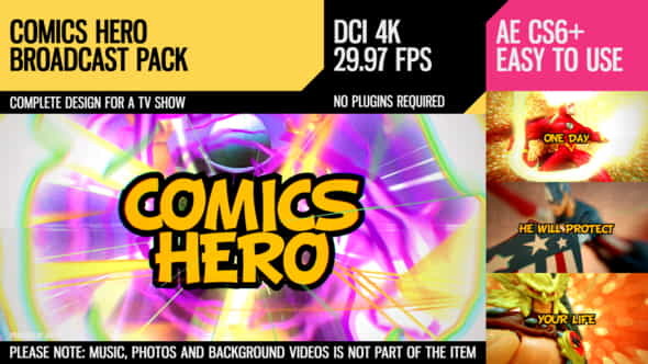 Comics Hero (Broadcast Pack) - VideoHive 15644476