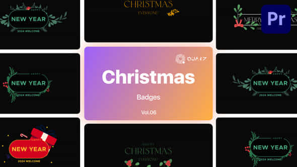 Christmas Badges For Premiere Pro Vol 06 - VideoHive 49538114