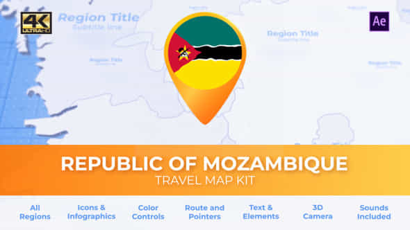 Mozambique Map - - VideoHive 39801197