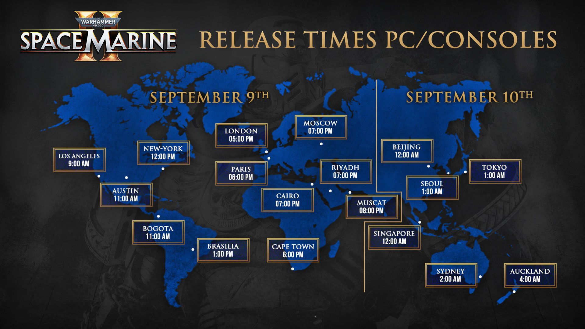 Space marine 2 release times