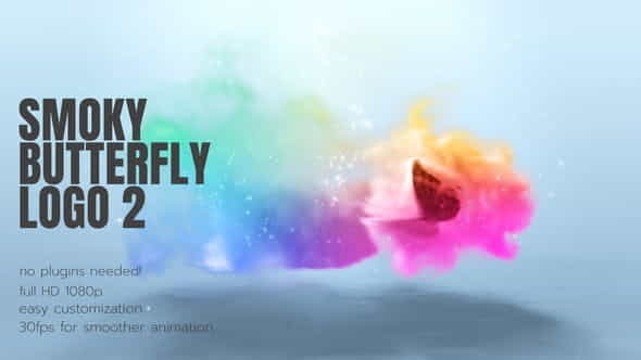 Smoky Butterflies Logo | Abstract - VideoHive 26386252
