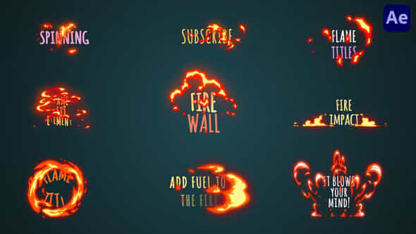 Fire Cartoon Titles - VideoHive 37915365