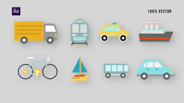 Transport Icons - VideoHive 34758476