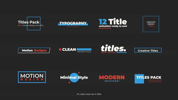 Clean Titles 20 After Effets - VideoHive 53062929