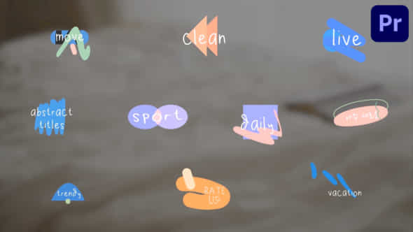 Abstract Titles Premiere Pro Mogrt - VideoHive 48697009