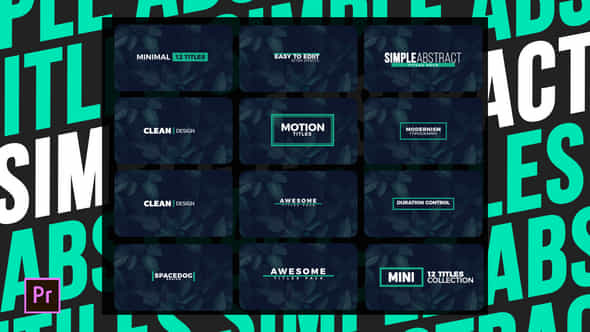 Simple Abstract Titles Premiere Pro - VideoHive 50735523
