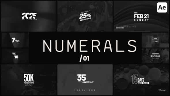 Numerals 01 - VideoHive 52879120