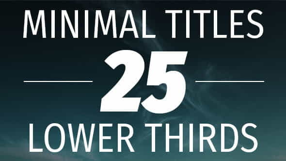 Minimal Titles and Lower Thirds - VideoHive 15176141