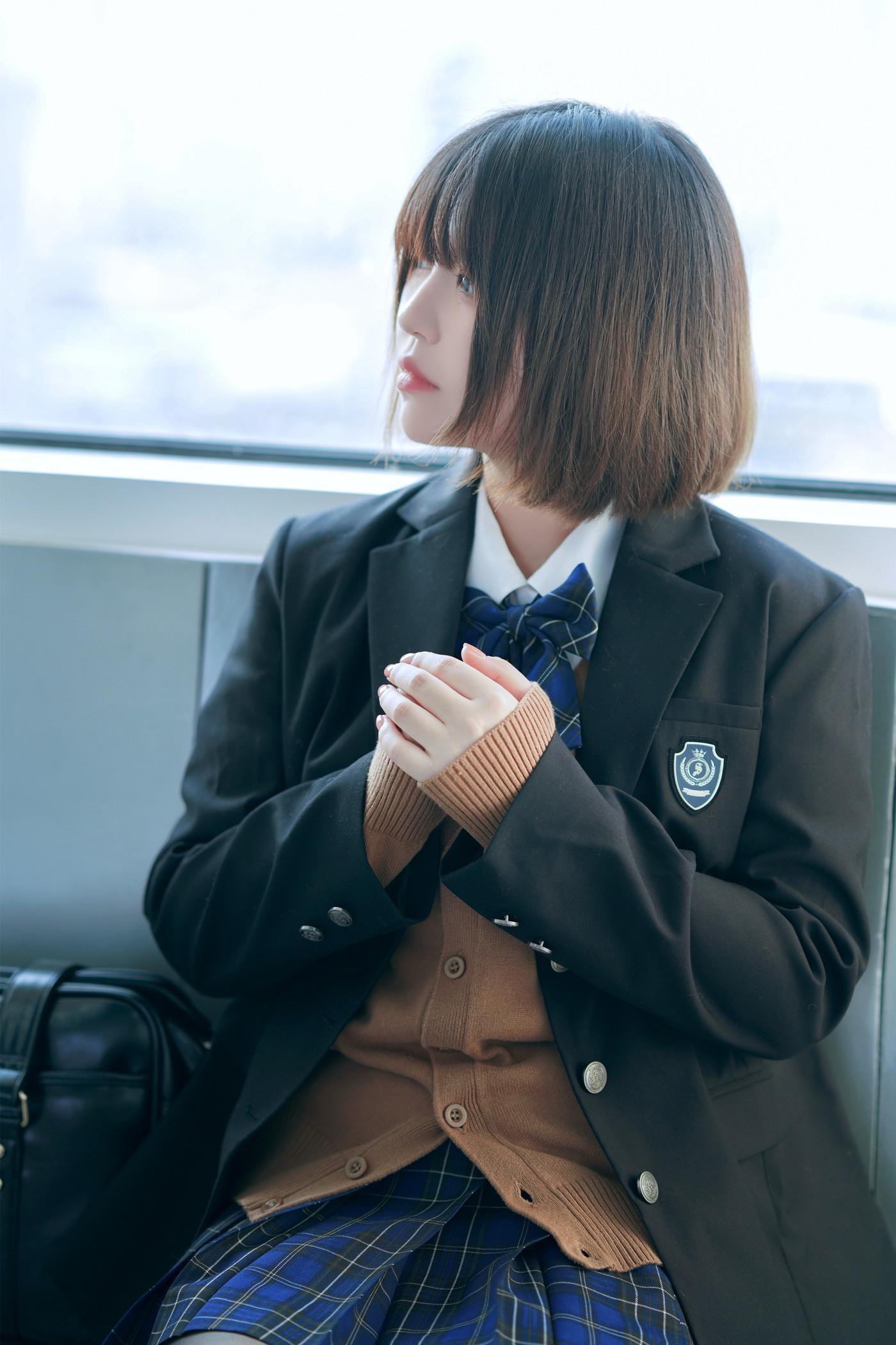 Cosplay 半半子Banbanko 彼女の制服(26)