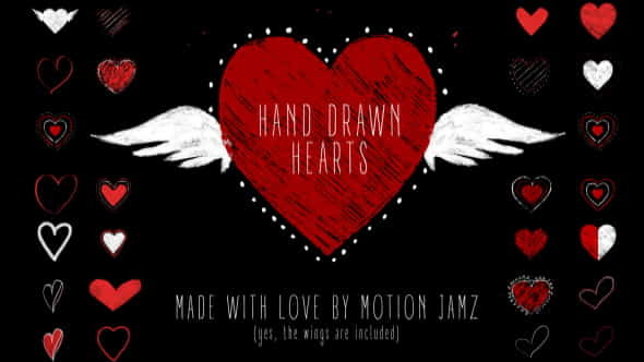 Hand Drawn Hearts - VideoHive 19250562