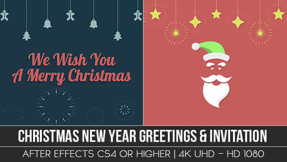 Christmas New Year Greeting Invitation - VideoHive 20978880