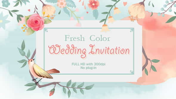 Fresh Color Wedding Invitation | Special Events - VideoHive 15882841