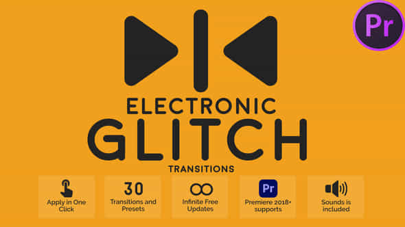 Electronic Glitch Transitions - VideoHive 46865038