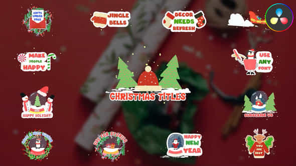 Christmas Stuff Titles For Davinci Resolve - VideoHive 49576360