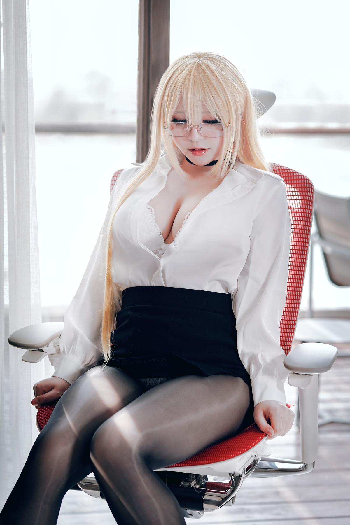 Cosplay 半半子Banbanko 碧蓝航线 怨仇OL(7)