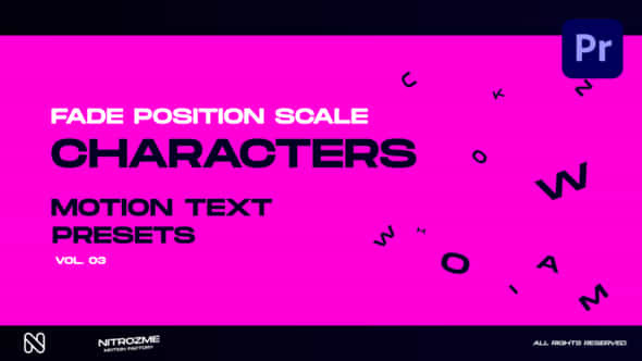 Characters Motion Text - VideoHive 45890317