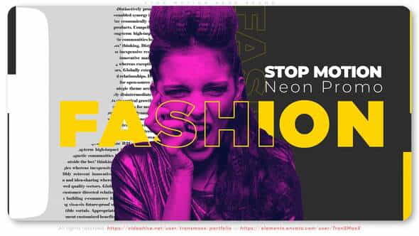 Stop Motion Neon Promo - VideoHive 31762930