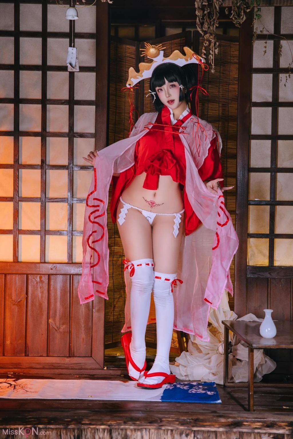 Coser@日奈娇: 辉夜巫女 (130 photos )(68)