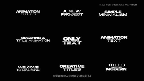 Simple Text Animation Ae - VideoHive 50318511
