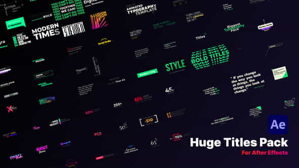 Huge Title Pack - VideoHive 39436515
