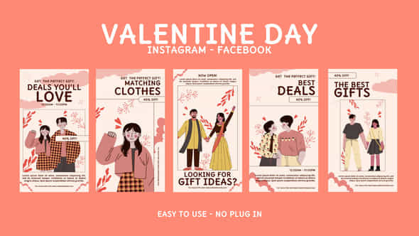 Valentine Day Celebration Instagram Stories - VideoHive 56313481