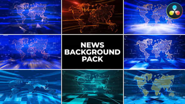 News Background Pack For Davinci Resolve - VideoHive 50769365