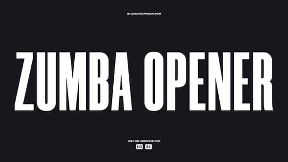 Zumba Opener - VideoHive 38200467