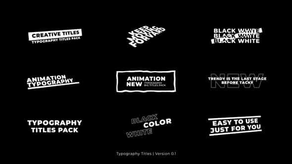 Typography Titles | AE - VideoHive 36375897