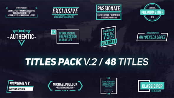 Titles Pack V.2 - VideoHive 21032468