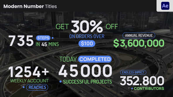 Modern Text Title Number - VideoHive 57271781