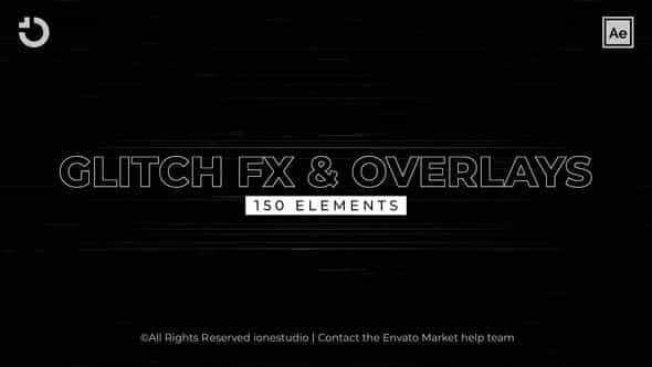 150+ Glitch FXOverlays - VideoHive 37061345