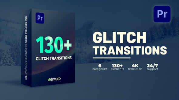 Glitch Transitions - VideoHive 39343169