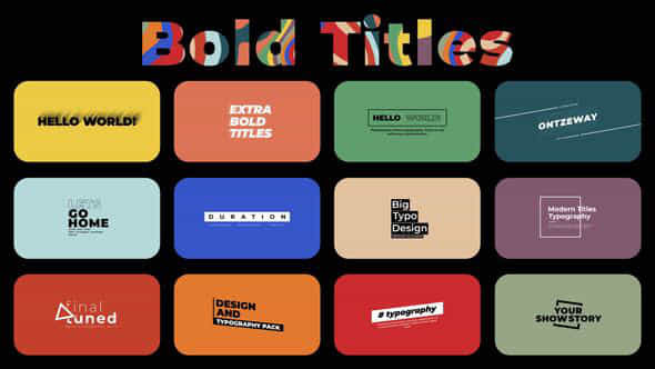 Bold Titles 2.0 - VideoHive 42454008