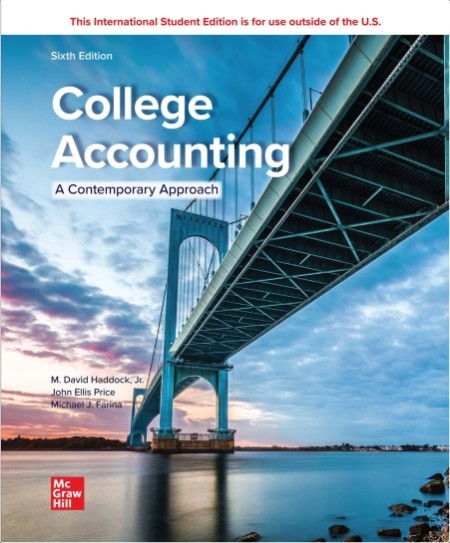 Haddock M College Accounting A Contemporary Approach 6ed 2023