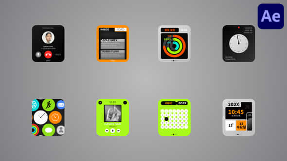 Smart Watch Ui Titles For After Effects - VideoHive 57972408