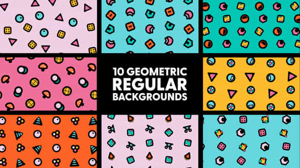 Geometric Regular Backgrounds - VideoHive 50474309
