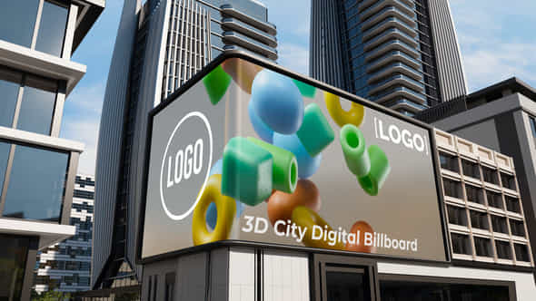 3D City Digital Billboard - VideoHive 54200309