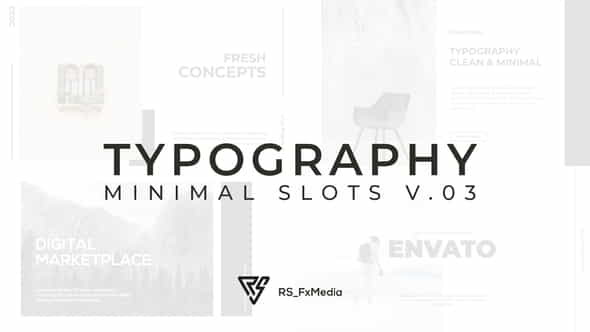 Typography Slide - Minimal Slots - VideoHive 33036529