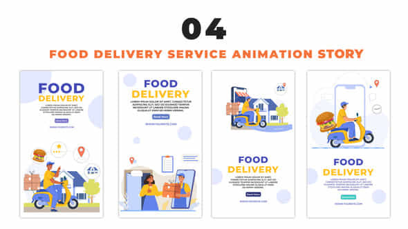 Food Delivery Service - VideoHive 48658206