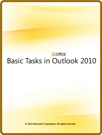 Basic Tasks In Outlook 2010 Microsoft Corporation C2HkXBfg_o