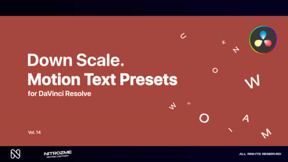 Down Scale Motion - VideoHive 47490767